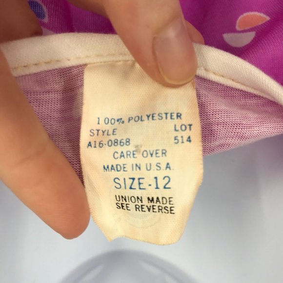 Vintage 1960s Summer Spring Print Dress Fit and Flare Belted - Picture 9 of 16